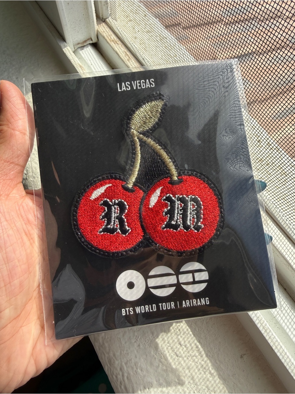 Red Cherry Embroidered Hair Patch - Decorative Hair Accessory
